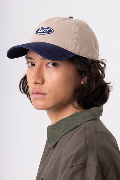 Dad Hat Patch Beige/Navy